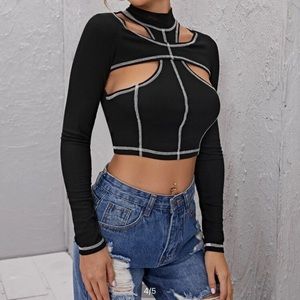 🖤CUT OUT CROP🤍
